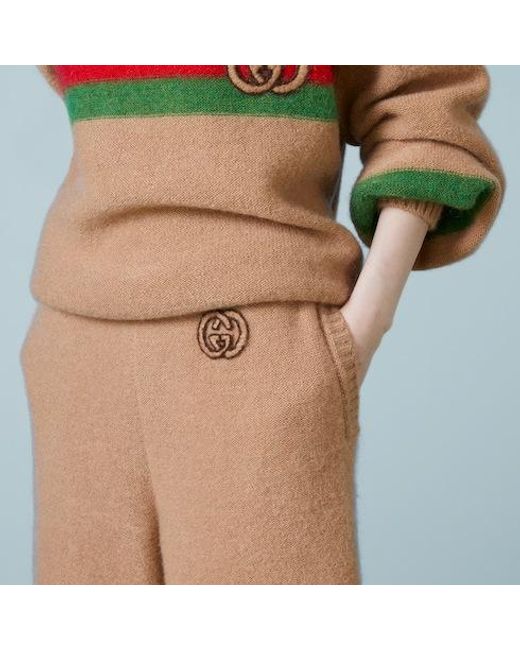Gucci Natural Knit Shorts With-- Detail
