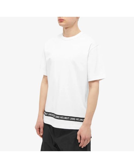 Helmut Lang White Logo Short-Sleeved T-Shirt for men