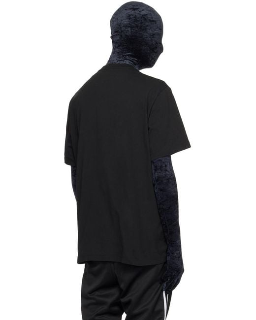 Doublet Black Graphic-Print Cotton T-Shirt for men