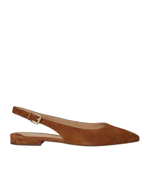 Ralph Lauren Brown Solid Color Flat Shoes