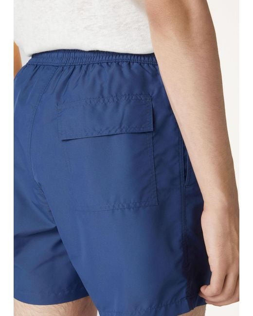 Loro Piana Blue Elastic Waist-Edge Beach Shorts for men