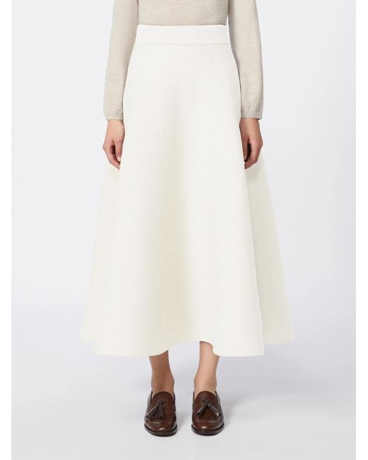 Max Mara White Long Skirt