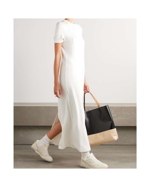 Varley White Hattie Stretch-Jersey Maxi Dress