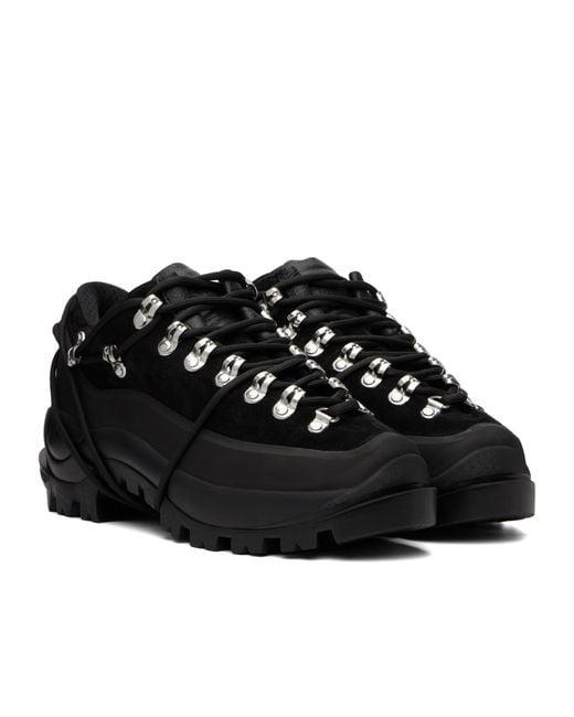 HELIOT EMIL Black Low Hiking Lace-Up Ankle Boots for men