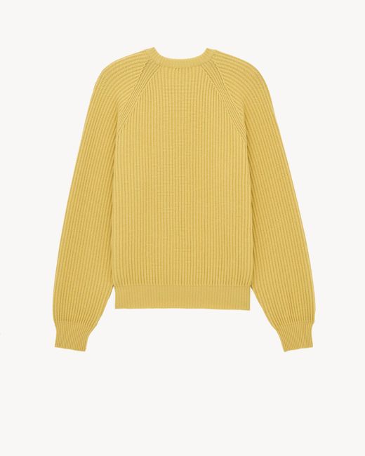 Saint Laurent Yellow Crewneck Sweater for men