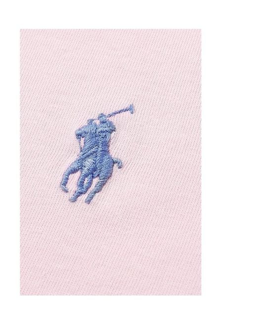 Polo Ralph Lauren Pink Logo Embroidered Crewneck T-Shirt for men