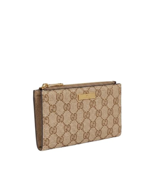 Gucci White Long Wallet With Plaque