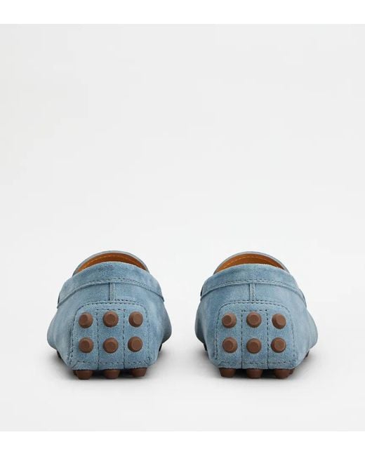 Tod's Blue Gommino Bubble Loafers