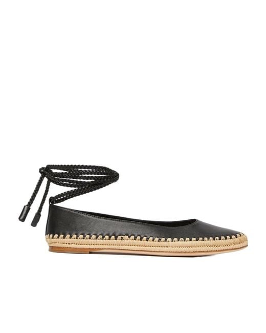 Max Mara Black Braided Ankle Espadrilles