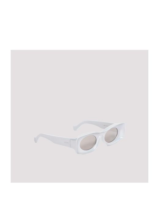 Loewe White Paula's Ibiza Original Rectangular Frame Sunglasses for men