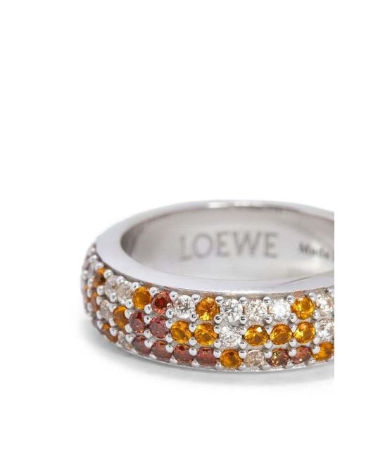 Loewe White Thin Pavé Ring