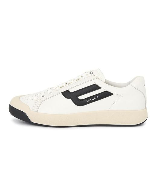 Bally White Round-Toe Sneakers for men