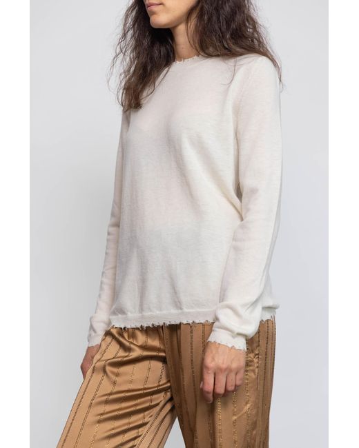 Avant Toi White Long-Sleeved Sweater