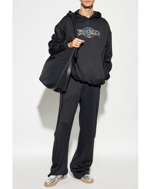 Casablanca Black Logo-Embossed Track Pants for men