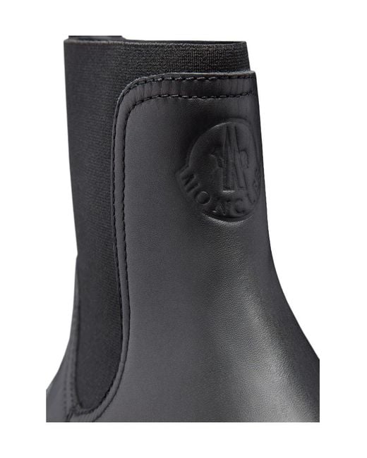 Moncler Black Larue Ankle Chelsea Boots for men