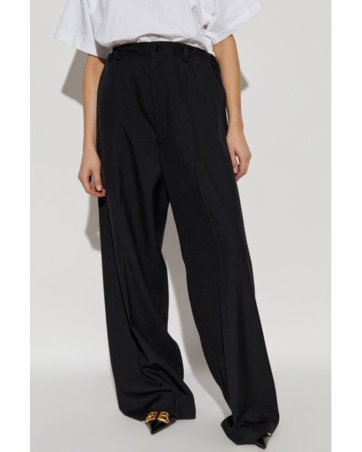 Balenciaga Black Wide-Leg Trousers