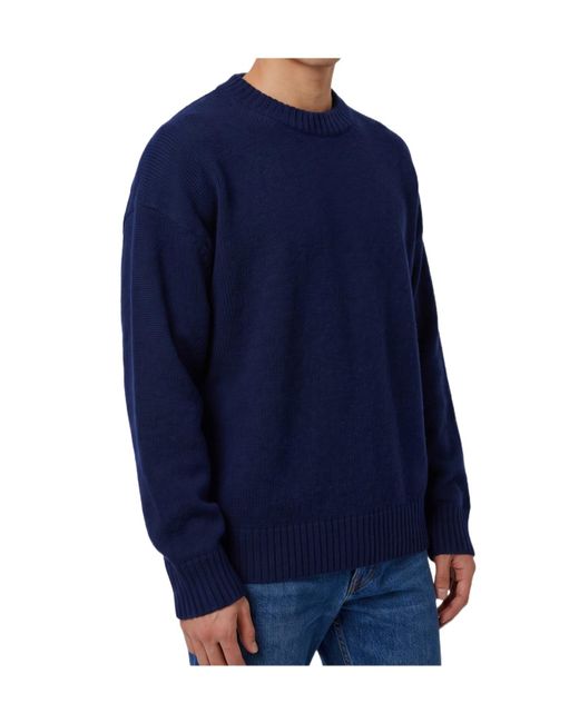 Lisa Yang Blue Crew-Neck Cashmere Sweater for men