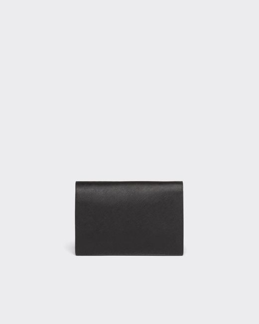 Prada Black Saffiano Leather Mini Envelope Bag