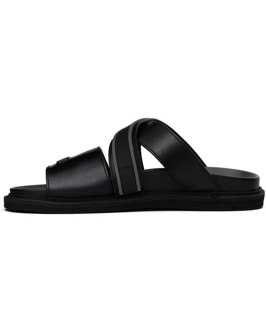 Moschino Black Sporty Slippers for men