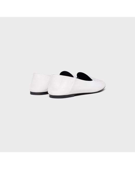 Céline White Aura Loafer