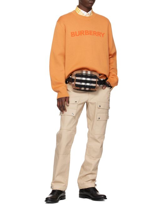 Burberry Black Paddy Checked Belt Bag for men