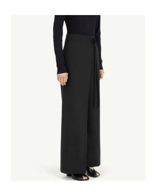 MM6 by Maison Margiela Blue Tie Detail Wide-Leg Tailored Trousers