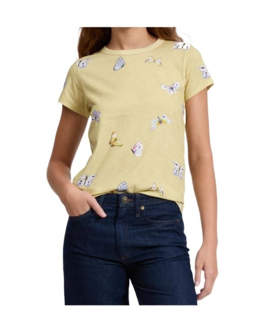 Rag & Bone Blue Crew Neck Short-Sleeved T-Shirt
