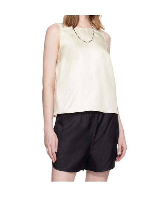 Loulou de Saison White Sleeveless Backless Top