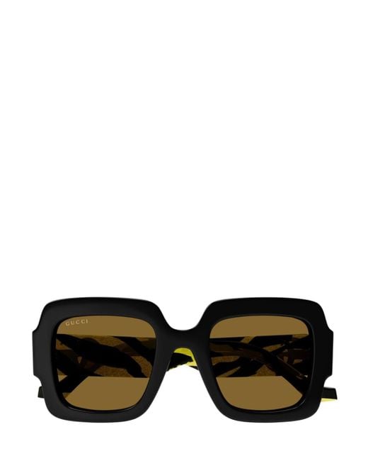 Gucci Black Eyewear Square Frame Sunglasses