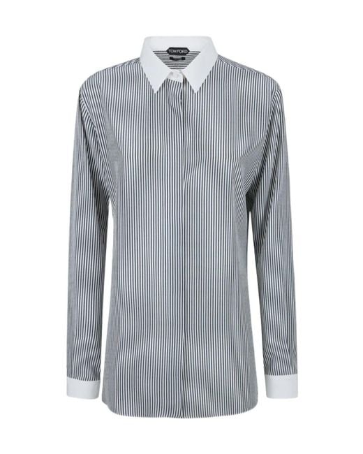 Tom Ford Blue Striped Shirt