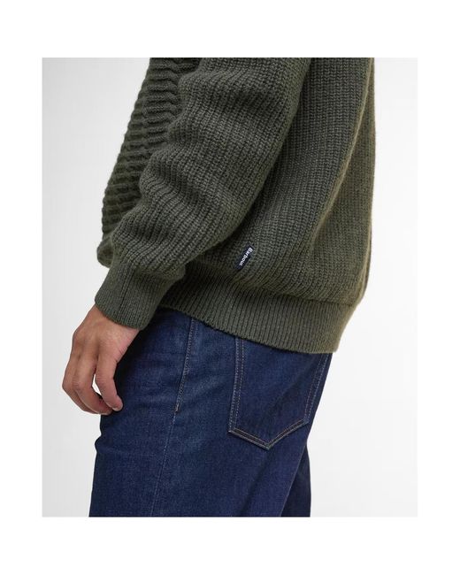 Barbour Green Crew Neck Sweater for men