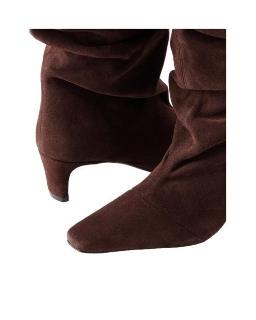 Staud Brown Suede Knee Boots