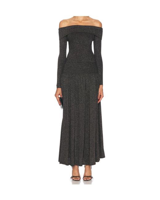 Zimmermann Black Crush Gathered Maxi Skirt