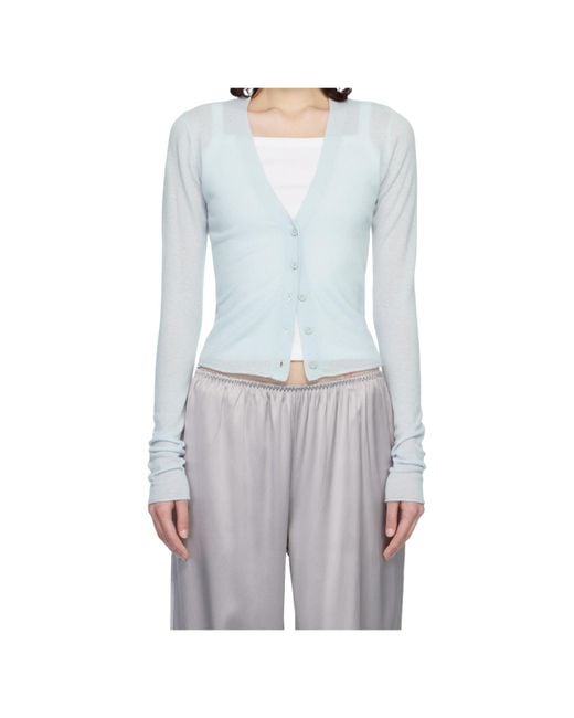 Skims Gray Button-Down Knitwear