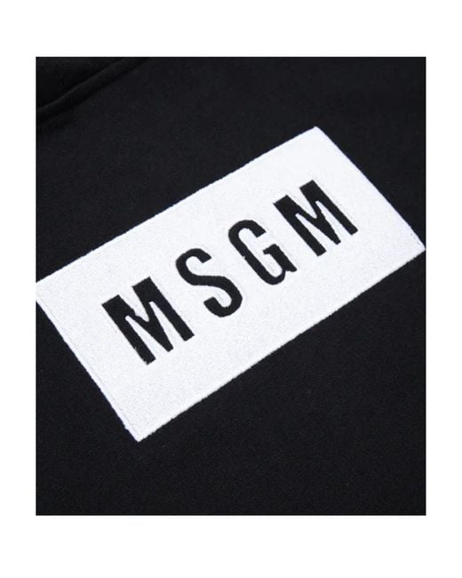 MSGM Black Logo Hooded Sweater