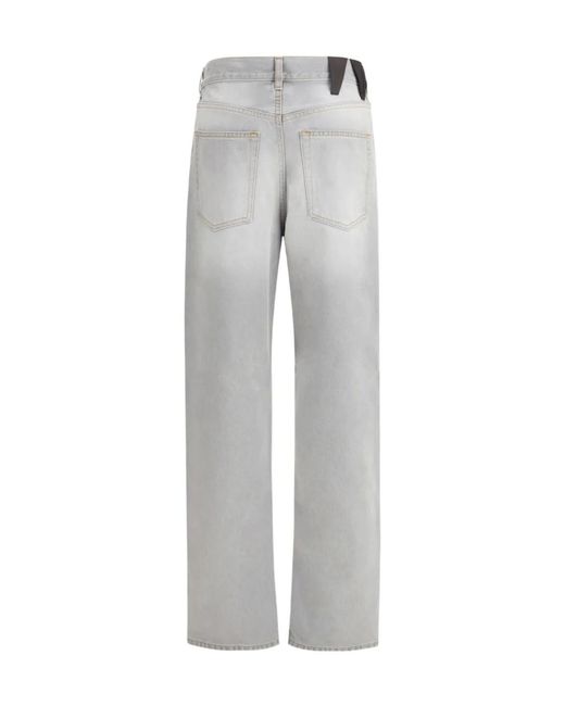 DARKPARK Gray High-Waist Wide-Leg Jeans
