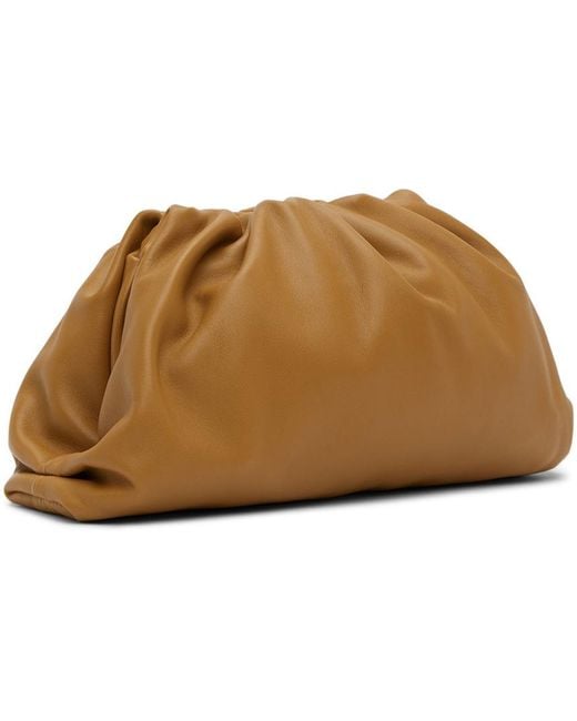 Bottega Veneta Brown The Pouch Ruched Clutch Bag