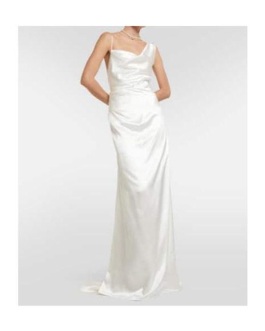 Vivienne Westwood White Bridal Minerva Silk Satin Gown