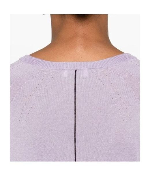 Lanvin Purple V-Neck Sweater