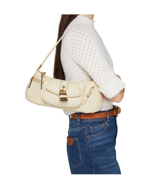 Chloé Natural Zippered Shoulder Bag