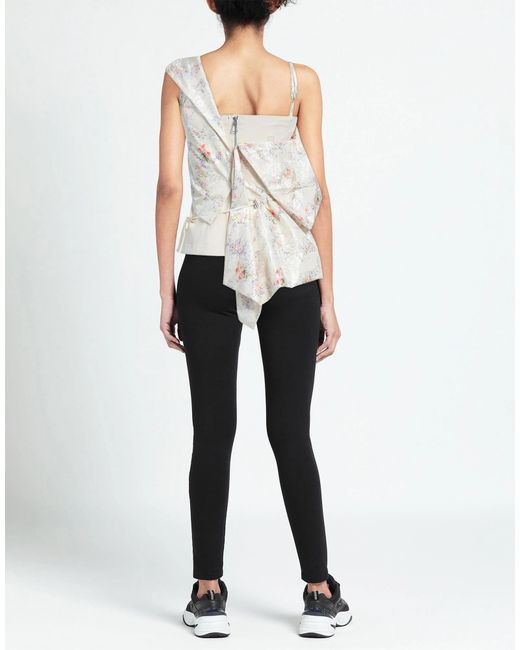 Sportmax White Printed Sleeveless Top