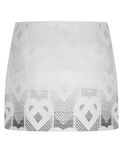 Casablanca White Patterned Skirt