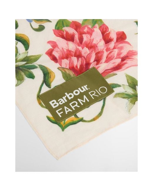 Barbour White X Farm Rio Printed Scarf