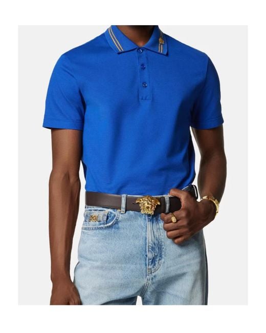 Versace Brown La Medusa Reversible Belt for men