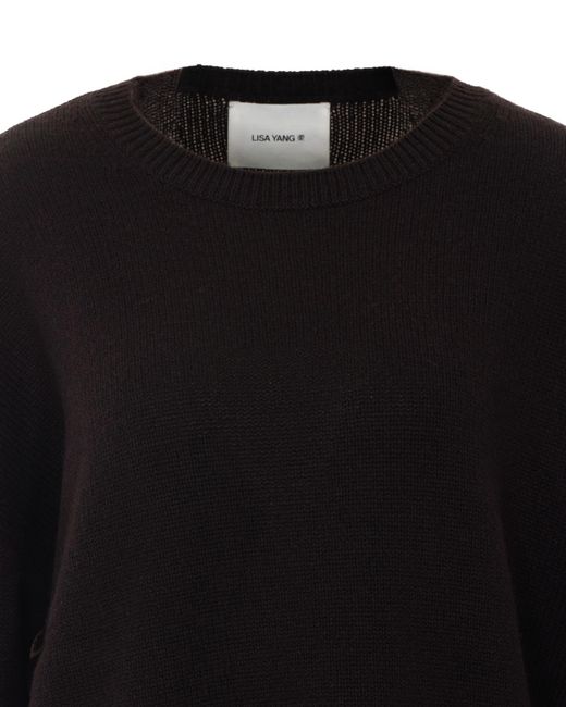 Lisa Yang Black Crew-Neck Sweater