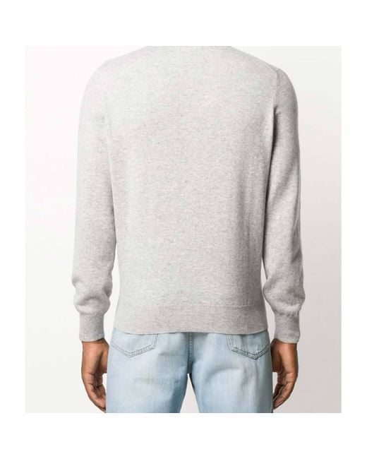 Brunello Cucinelli Gray Crewneck Knitted Jumper for men