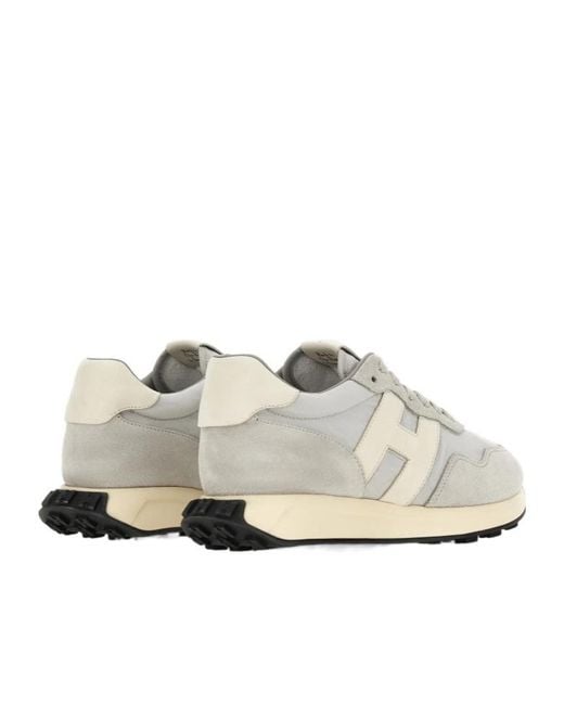 Hogan White H601 Lace-Up Sneakers for men