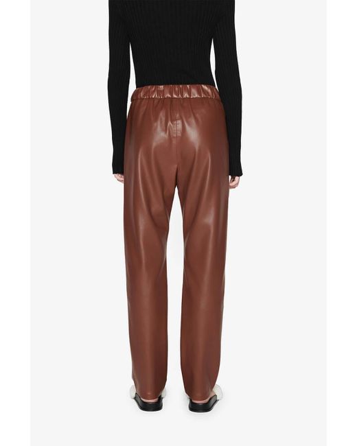 Anine Bing Brown Elastic Waist Casual Pants