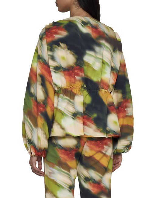 Stine Goya Green Toni Abstract-Pattern Blouse