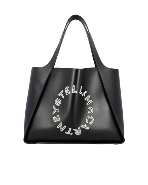 Stella McCartney Black Logo-Print Tote Bag